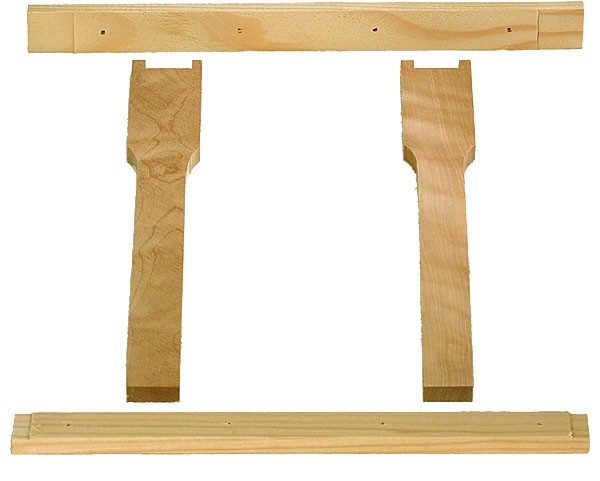 Ontzegelvork gebogen tanden hout