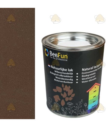Natuurlijke verf voor houten bijenkasten chocolade bruin - 750 ml