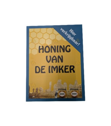 Bordje "Honing van de imker", in verschillende kleuren