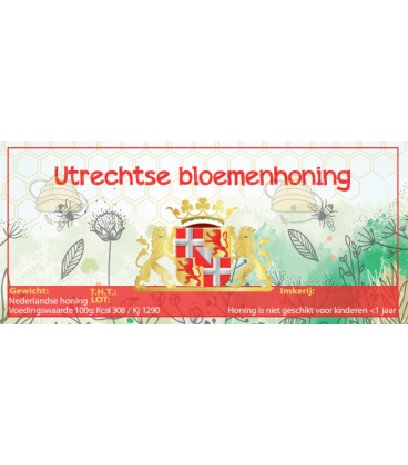 Etiket Utrechtse bloemenhoning 100 stuks