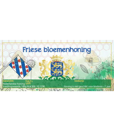 Etiket Friese bloemenhoning 100 stuks