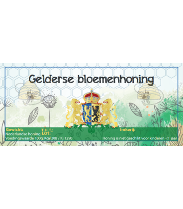 Etiket Gelderse bloemenhoning 100 stuks