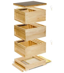 Bijenkast Duits Normaal hout - hoge bodem