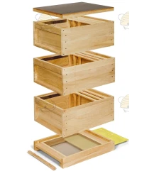 Bijenkast Duits Normaal hout - lage bodem