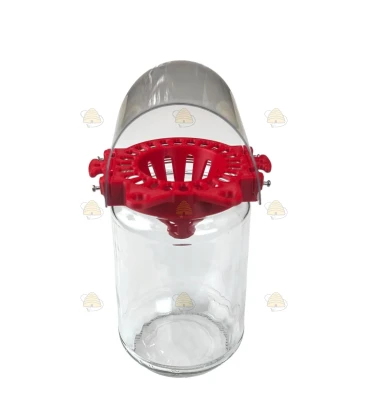 Glazen pot hoornaarval geel - BeeFun®