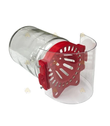 Glazen pot hoornaarval geel - BeeFun®