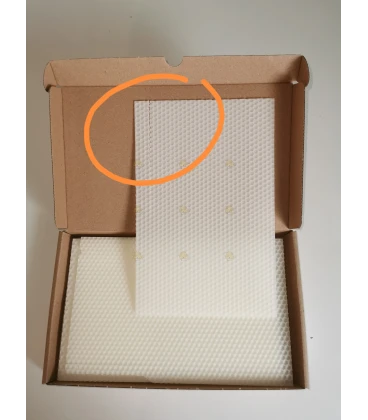 Tweedekans: Witte bijenwasraat groot voor kaarsen rollen