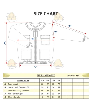 Kinderimkerjack maat 116, 128 en 152