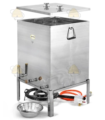 Stoomwassmelter rechthoekig RVS - Gasbrander