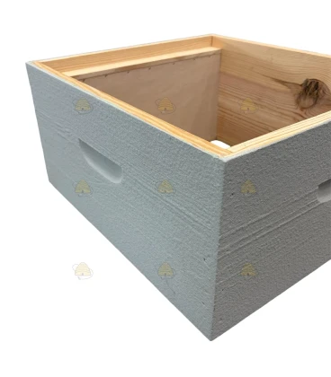 Broedkamer Spaarkast grenen - zandgrijs geverfd