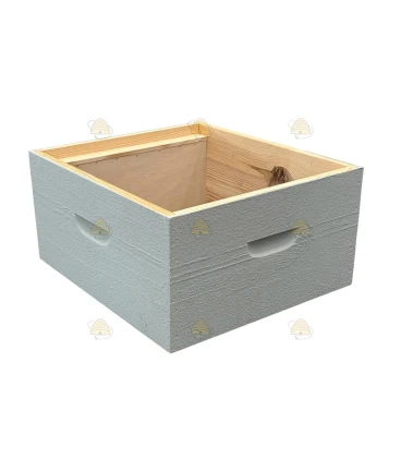 Broedkamer Spaarkast grenen - zandgrijs geverfd