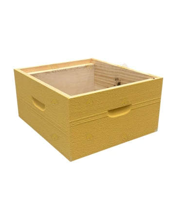 Broedkamer Spaarkast grenen - lichtgeel geverfd