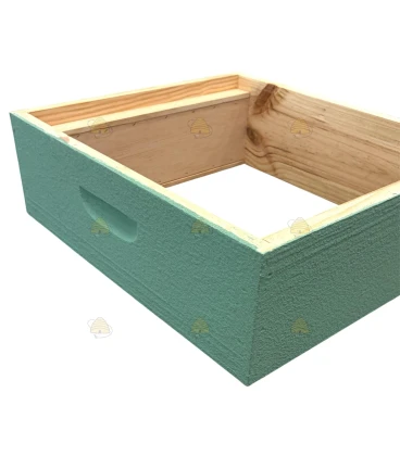 Honingkamer Spaarkast grenen - mintgroen geverfd