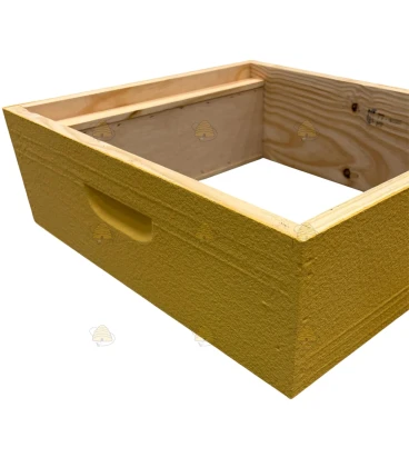 Honingkamer Spaarkast grenen - lichtgeel geverfd
