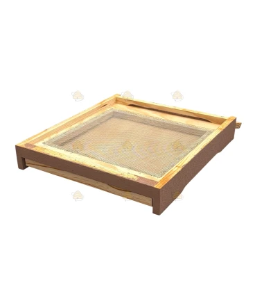 Bodem Spaarkast grenen - bruin geverfd