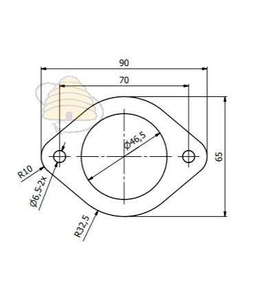 Wit afsluit rubber snijkraan (6/4"- 38mm) Lyson