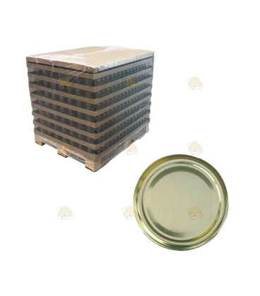 Pallet ronde glazen potten 2048 stuks - 375 ml / 450 gram, met keuze uit deksels (TO 63 mm) - GRATIS VERZENDING