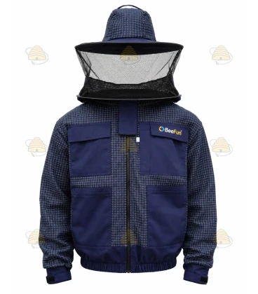 Wespenbestrijding jack AirFree, ronde kap navy - BeeFun®