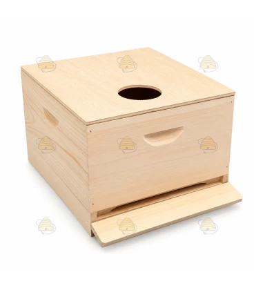 Spaarkast houten dekplank 47,2 x 42,1 cm (met / zonder voeropening)