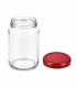 Ronde glazen potten 60 stuks - 375 ml / 450 gram, met keuze uit deksels (TO 63 mm)