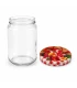 Ronde glazen potten 36 stuks - 750 ml / 1000 gram, met keuze uit deksels (TO 82 mm)