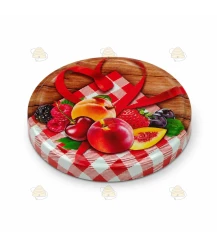 Deksels fruit ''Hartje'', 82 mm TO deksels, 12 stuks