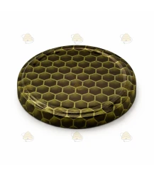 Deksel goudkleurig levendig raat motief, 82 mm TO , 12 stuks
