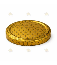 Deksels ''Raat motief intens goud'', 82 mm TO deksels, 12 stuks