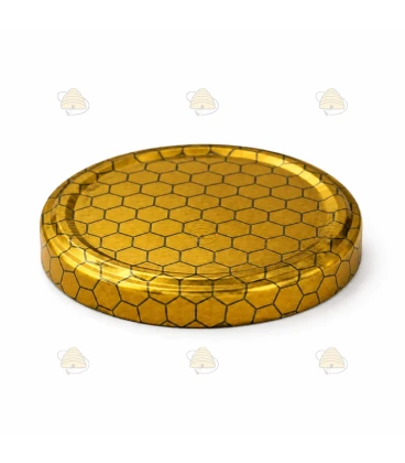 Deksels ''Raat motief intens goud'', 82 mm TO deksels, 12 stuks