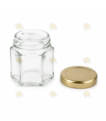 Hexagonale pot 45ml / 50g, met deksel