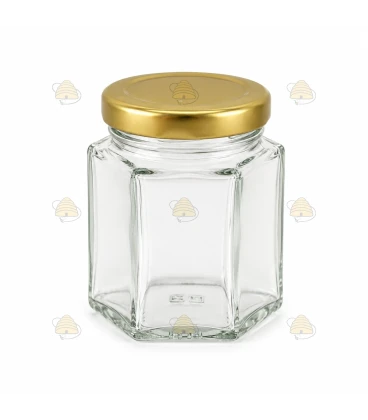 Hexagonale pot 45ml / 50g, met deksel