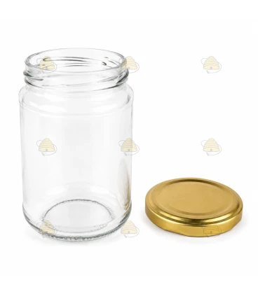 Ronde glazen potten - 290 ml / 350 gram, met deksel (TO 63 mm)