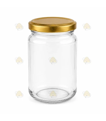 Ronde glazen potten - 290 ml / 350 gram, met deksel (TO 63 mm)