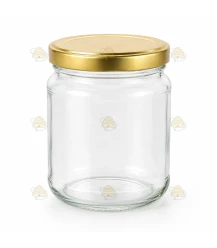 Ronde glazen potten - 212 ml / 250 gram, met deksel (TO 63 mm)