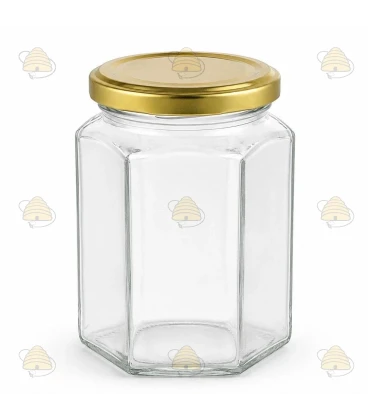 Hexagonale pot 278ml / 350g, met deksel