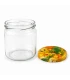 Ronde glazen potten 36 stuks - 388 ml / 500 gram, met keuze uit deksels (TO 82 mm)