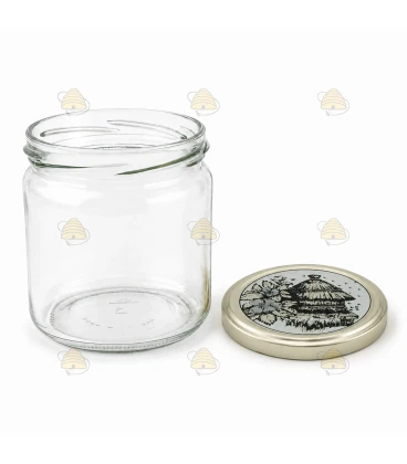 Ronde glazen potten 36 stuks - 388 ml / 500 gram, met keuze uit deksels (TO 82 mm)