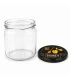 Ronde glazen potten 36 stuks - 388 ml / 500 gram, met keuze uit deksels (TO 82 mm)