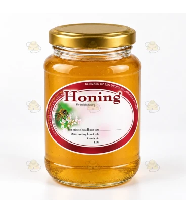 Ovaal rood honingetiket