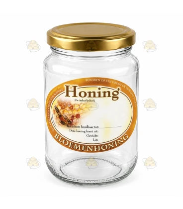 Ovaal bruin honingetiket
