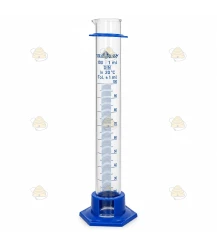 Glazen maatcilinder 100 ml met schaalverdeling en kunststof voet