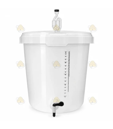 Brewferm gistingsemmer 30 liter met maatverdeling, kraan en waterslot