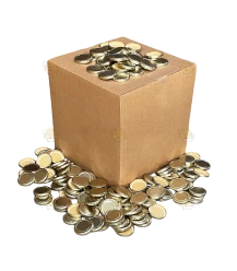 Doos deksels goudkleurig, 66 mm TO - 1310 stuks