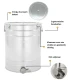 Aftapvat - rijper RVS 50 L / 70 KG